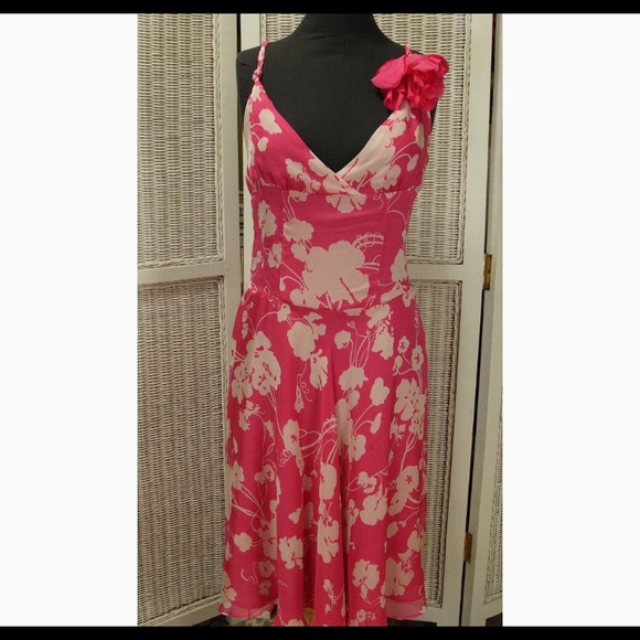 Zara Dresses & Skirts - ZARA Women 100% silk Dress Pink Bold Size 4